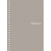 Зошит "Genius" спіраль /A6-080-6807K/ ##, пластик 0,5 мм, 70 г/м2, заокруглені кути (4/160)