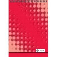 Блокнот A6/40 "4PROFI" /903412/ ## "Color office" red, зверху спіраль, кол.вн.блок, гл/лам, 70г.