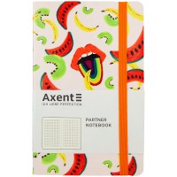 Книга записна "Axent" /8212-03-A/ Partner BBH Soft, 125*195/96арк, кл, Fruits (1/12)