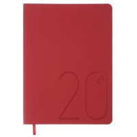Щоденник "BuroMAX" /BM.2127-05/ ДАТ 2024 STEEL, A5, червоний, шкірзам (1/20)