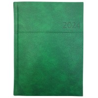 Щоденник "BuroMAX" /BM.2150-04/ ДАТ 2024 ORION, A5, зелений, шкірзам (1/20)