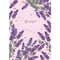 Блокнот A5/40 "4PROFI" /905430/ ## "Spring flowers" lavender, мат/лам, виб.УФлак, 70г. (1/20)
