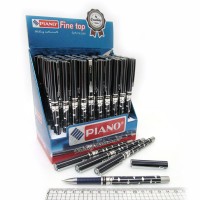 Ручка масляна "PIANO" PТ-281 синя, метал. (50)