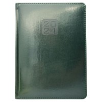 Щоденник "BuroMAX" /BM.2740-04/ ДАТ 2024 BRAVO, A4, зелений, шкірзам (1/20)