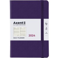 Щоденник "Axent" 2024 Partner Soft Diamond /8818-24-11-A/ 145*210, фіолетовий (65692) (1/12/24)
