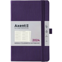 Щотижневик "Axent" 2024 Partner Lines /8515-24-17-A/ 125*195, фіолетовий (65649) (1/12/24)