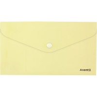 Папка-конверт на кнопці DL "Axent" /1414-08-A/ Pastelini, жовта (12/360)