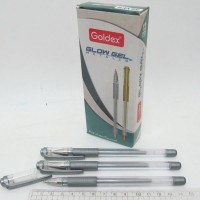 Ручка гелева "Goldex" "Glow Gel Metalic" 894, 1мм, СРІБЛО, з грипом (12/120)