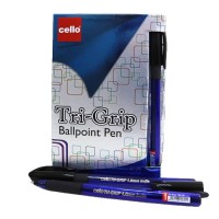 Ручка кулькова/масляна CELLO Tri-grip BLUE синя 1,0мм (синій корпус) Original (50/1000/4000)