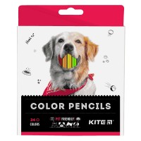 Олівці кольорові "Kite" 24 кол. /K22-055-1/ "Kite Dogs" картон (1/6/120)