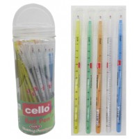 Ручка кулькова Cello /CL-369/ з лінійкою, 0,5 мм синя (50/1000)