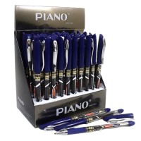 Ручка масляна "PIANO" "Horizon" PТ-275 гріп синя (50)