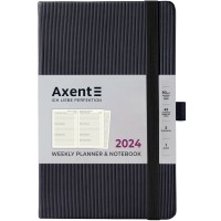 Щотижневик "Axent" 2024 Partner Lines /8515-24-01-A/ 125*195, чорний (65643) (1/12/24)