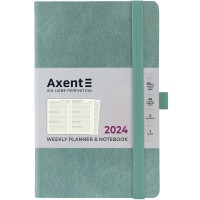 Щотижневик "Axent" 2024 Partner Soft Nuba /8517-24-48-A/ 125*195, сіро лазурний (65651) (1/12/24)