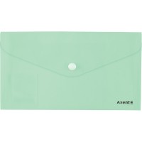 Папка-конверт на кнопці DL "Axent" /1414-18-A/ Pastelini, м'ятна (12/360)