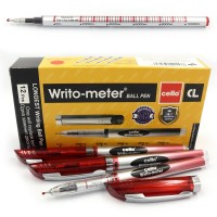 Ручка кулькова/масляна CELLO /CL-8048/ "Writo-meter" 10км 0,5мм червона (12/72/864)