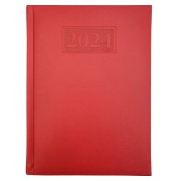 Щоденник "BuroMAX" /BM.2109-05/ ДАТ 2024 GENTLE, A5, червоний, шкірзам (1/20)