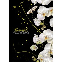 Блокнот A5/40 "4PROFI" /905416/ ## "Spring flowers" orchid, мат/лам, виб.УФлак, 70г. (1/20)