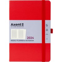 Щотижневик "Axent" 2024 Prime Strong /8507-24-05-A/ 145*210, червоний (65634) (1/12/24)