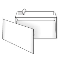 Конверт паперовий DL відривна стрічка /2040_50/ 110*220мм білий (уп.50шт/1000)