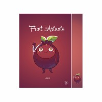 Блокнот A5/64 "4PROFI" /902842/ ЧИСТІ "Fruit artnote" passion fruit, кол.вн/бл, термокл, мат/лам