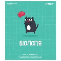 Зошит уч. "Kite" 48арк.# /K23-240-17/ ПРЕДМЕТКА "Cat, біологія", софт тач гібр.лак (8/192)