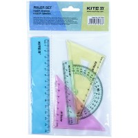 Набір лінійок "Kite" /K17-281/ лін.15 см +2трикут+трансортир (асортимент кольорів) (1/24)