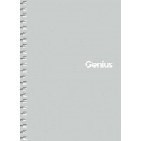 Зошит "Genius" спіраль /A6-080-6805K/ ##, пластик 0,5 мм, 70 г/м2, заокруглені кути (4/160)