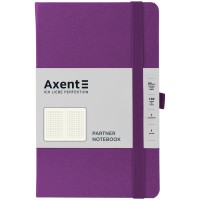 Книга записная "Axent" /8201-17-A/ Partner 125*195/96л., клит, пурпурная (1/18/36)
