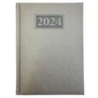 Щоденник "BuroMAX" /BM.2109-09/ ДАТ 2024 GENTLE, A5, сірий, шкірзам (1/20)