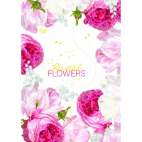 Блокнот A5/40 "4PROFI" /905423/ ## "Spring flowers" rose, мат/лам, виб.УФлак, 70г. (1/20)