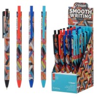 Ручка масляна автомат "Vinson" /F3/ "Knitting" 0,5мм, синя (24/720)