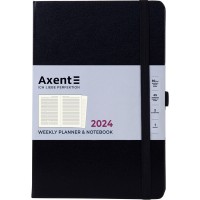 Щотижневик "Axent" 2024 Prime Strong /8507-24-01-A/ 145*210, чорний (65632) (1/12/24)