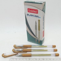 Ручка гелева "Goldex" "Glow Gel Metalic" 894, 1мм, ЗОЛОТО, з грипом (12/120)