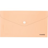 Папка-конверт на кнопці DL "Axent" /1414-42-A/ Pastelini, персикова (12/360)