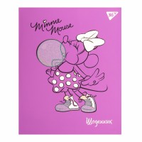 Щоденник шкільний "Yes" /911410/ інтегр. "Minnie Mouse" софт-тач, фольга золото, рожевий глітер (1/20)