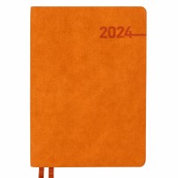 Щоденник А5 Дат.2024 "Leo Planner" /252421/ "Integro", м'який, 368 стор., помаранчевий (1/10/20)
