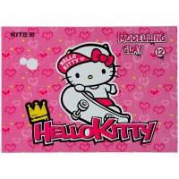 Пластилін восковий "Kite" /HK22-1086/ 12 кол., 240 гр Hello Kitty (1/48)