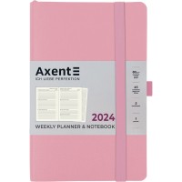 Щотижневик "Axent" 2024 Partner Soft Skin /8509-24-24-A/ 125*195, пудровий (65708) (1/12/24)