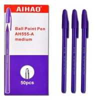 Ручка кулькова "AIHAO" /CS-555/ 0,5мм, Синя (50/2800)