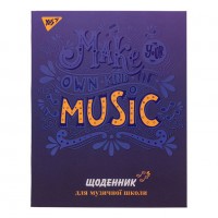 Щоденник для музичної школи "YES" /911366/ "Music vibes" iнтегр., софт-тач + Уф-виб. (1/24)