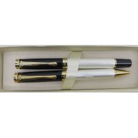 Набор подарочный 2 ручки. "Sonata" /BR-500-3/ шариковая + роллер Черно-белый