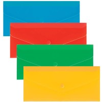 Папка-конверт на кнопці Е65 (DL) "N 31306" кольор. ас. (10/100)
