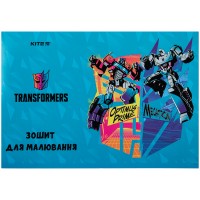 Альбом для малювання А4/12арк. "Kite" /TF23-241/ скоба, УФ лак, Transformers (20/160)
