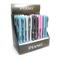 Ручка масляна "PIANO" PТ-273 гріп синя (50)