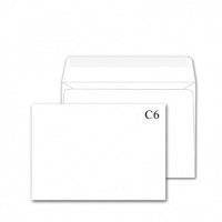 Конверт паперовий С6 відривна стрічка /1044/ 114*162мм білий (уп.1000шт)