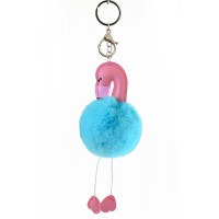 Брелок хутряний "YES Weekend" /555802/ Fluffy, "Flamingo", блакитний (1/50)