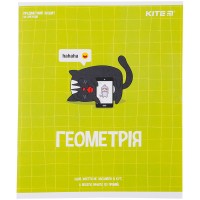 Зошит уч. "Kite" 48арк.# /K23-240-19/ ПРЕДМЕТКА "Cat, геометрія", софт тач гібр.лак (8/192)