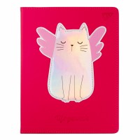 Щоденник шкільний "Yes" /911401/ твердий PU, "Cat. Angelcat" блінтове тиснення, аплікація з друком (1/20)