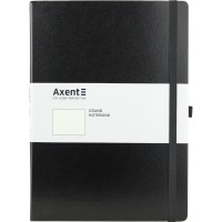 Книга записна "Axent" /8303-01-A/ Partner Grand, 210*295/100арк, крап, чорна (1/9)